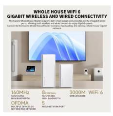 New Xiaomi Whole-Home Mesh System Router AX3000 WiFi 6 Bluetooth Repeater IPTV Signal Amplifier Gaming Accelerator