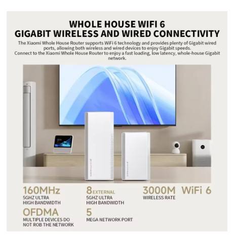 New Xiaomi Whole-Home Mesh System Router AX3000 WiFi 6 Bluetooth Repeater IPTV Signal Amplifier Gaming Accelerator