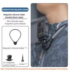 Magnetic Quick Release Neck Mount Holder Selfie Bracket for Gopro GoPro Hero 12/11 Black DJI Action 4 3 2 Insta360 Camera