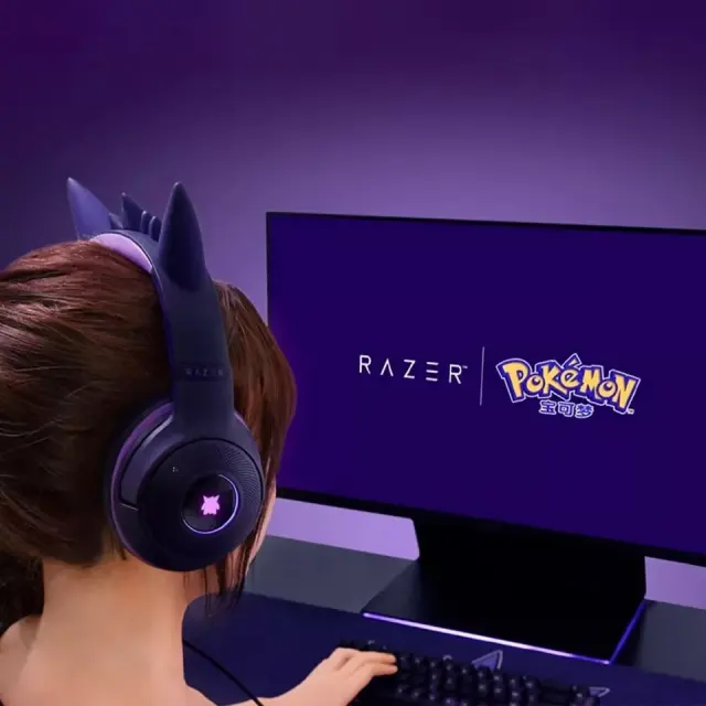 New Razer x Pokémon Gengar Kraken V3 X Wired Headset Headphone Limited Edition