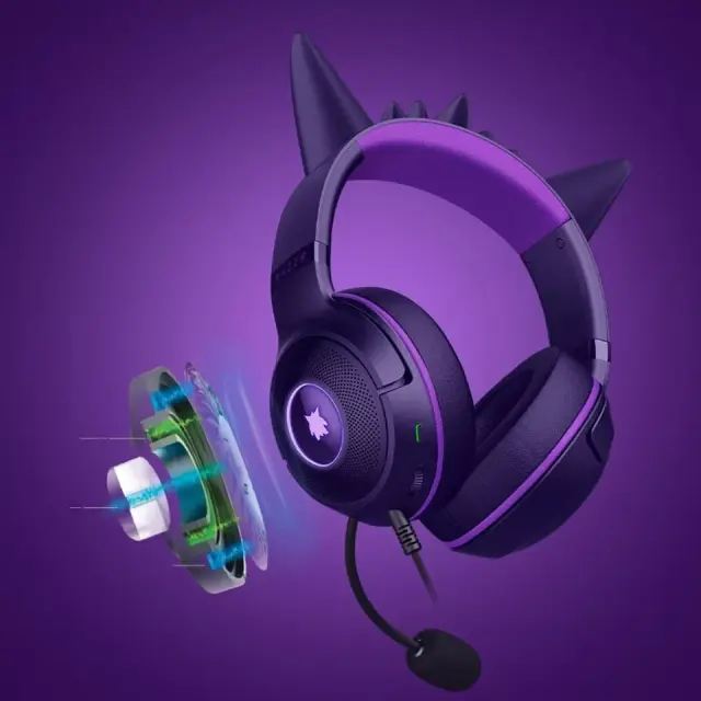 New Razer x Pokémon Gengar Kraken V3 X Wired Headset Headphone Limited Edition