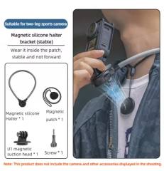 Magnetic Quick Release Neck Mount Holder Selfie Bracket for Gopro GoPro Hero 12/11 Black DJI Action 4 3 2 Insta360 Camera