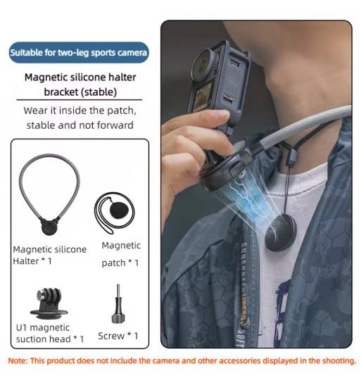 Magnetic Quick Release Neck Mount Holder Selfie Bracket for Gopro GoPro Hero 12/11 Black DJI Action 4 3 2 Insta360 Camera