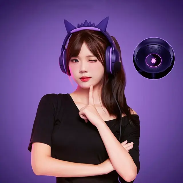 New Razer x Pokémon Gengar Kraken V3 X Wired Headset Headphone Limited Edition