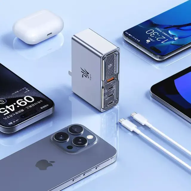 Original Nubia Red Magic 10 Pro+ 140W 4 Port GaN PD3.1 USB-C Wall Charger Cable