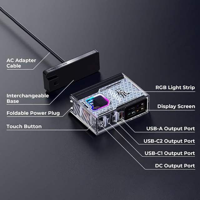 Nubia RedMagic Daofeng 150W USB C Charger Foldable GaN PD3.1 4-Port Laptop Wall Charger