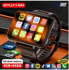 New LOKMAT APPLLP 5 MAX Android Watch Phone Square Big Screen Wifi 4G Calls Smartwatches Dual Camera with Flashlight Gaming Watch