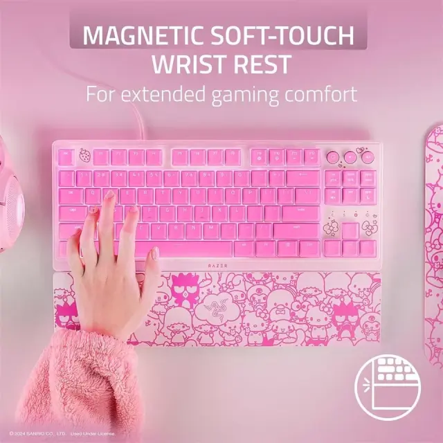Razer x Sanrio Hello Kitty² Blackwidow Tenkeyless Keyboard and Wrist Rest Combo