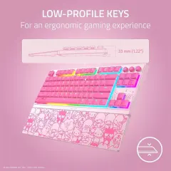 Razer x Sanrio Hello Kitty² Blackwidow Tenkeyless Keyboard and Wrist Rest Combo