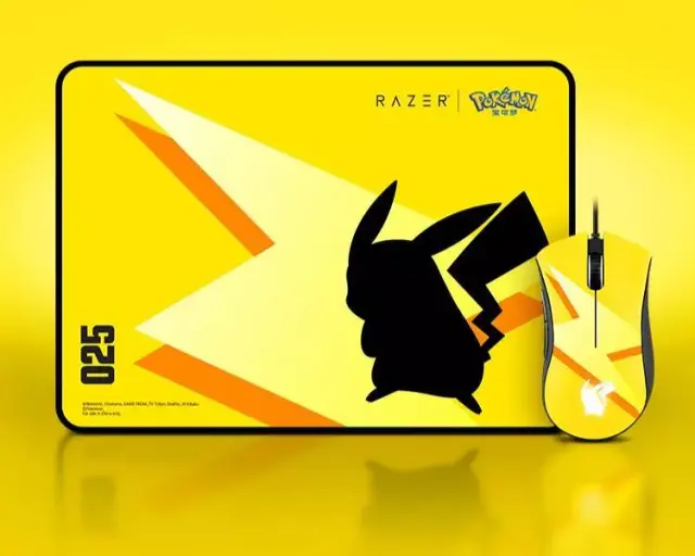 Razer x Pokémon Pikachu DeathAdder Wired Gaming Mouse and Mouse Pad Combo