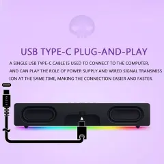 New Razer x Kuromi Soundbar BT Wireless RGB Lights