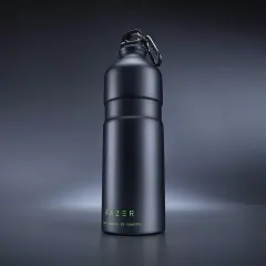 New Razer Hydrator Aluminum Water Bottle - Black - 25.3 fl oz / 750ml capacity