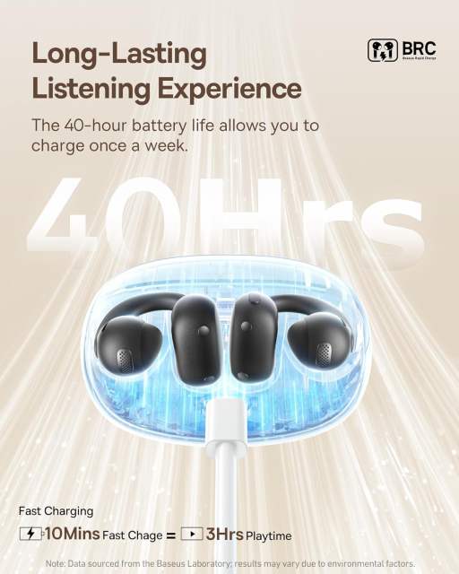 Baseus Bowie MC1 Open Ear Clip-On Earbuds