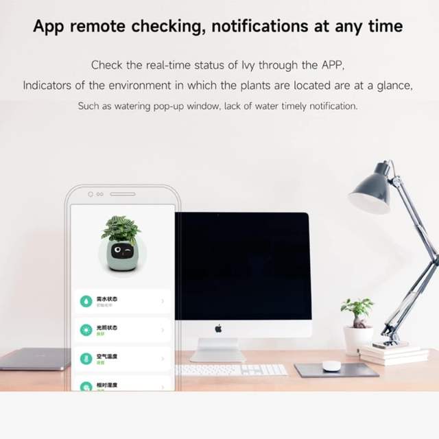 Smart Flowerpots Smart Pet Planter Ai Planter Intelligent Flowerpots Multiple Expressions 7 Smart Sensors and Ai Chips Make Raising Plants