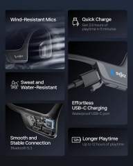 NEW SHOKZ OpenRun Pro 2 S821 Mini Bone Conduction Earphone With 2Mics Long Battery Life IP55 Waterproof