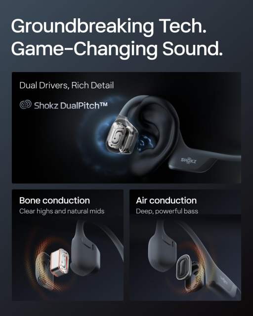 NEW SHOKZ OpenRun Pro 2 S821 Mini Bone Conduction Earphone With 2Mics Long Battery Life IP55 Waterproof