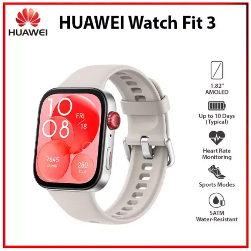 NEW Huawei Watch Fit 3 1.82" 5 ATM AMOLED Bluetooth Android iOS Smarwatch