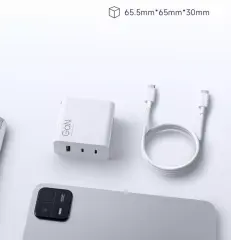 Xiaomi 140W GaN 3 Ports Fast Charging Charger 6A Cable For Mi 14 13 Ultra Pro