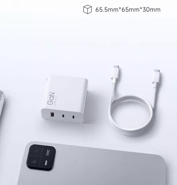 Xiaomi 140W GaN 3 Ports Fast Charging Charger 6A Cable For Mi 14 13 Ultra Pro