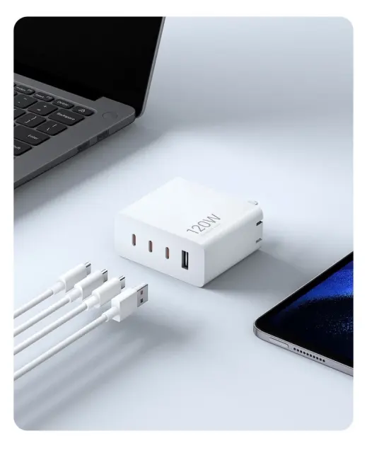 Xiaomi 120W GaN 4 Ports Fast Charging Charger 6A Cable For Mi 1514 13 Ultra Pro