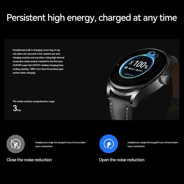NEW HUAWEI WATCH Buds Earphone SmartWatch 2-in-1 Noise Reduction Call Blood Oxygen Monitoring Bluetooth Sports Bracelet