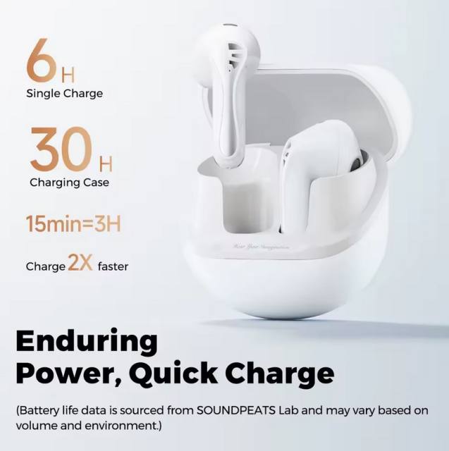 New SoundPEATS Air5 Lite Wireless Earbuds with Hi Res Audio Bluetooth 5.4 Semi in Ear Earphones