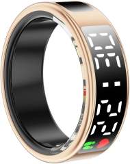 SR08 Smart Ring Men Women LED Display Heart Rate Blood Oxygen Monitor Multi-Sport Mode IP68 5ATM Waterproof Bluetooth Sleep Ring