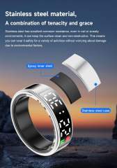 SR08 Smart Ring Men Women LED Display Heart Rate Blood Oxygen Monitor Multi-Sport Mode IP68 5ATM Waterproof Bluetooth Sleep Ring
