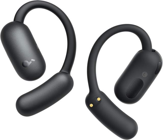 2025 New Soundcore AeroFit 2 by Anker Open-Ear Earphones Adjustable Ear Hooks Snug Fit Rich Bass Hi-Res  42H Playtime Bluetooth 5.4 AI Clear Calls Wireless Charging Translation Earbuds Real Time