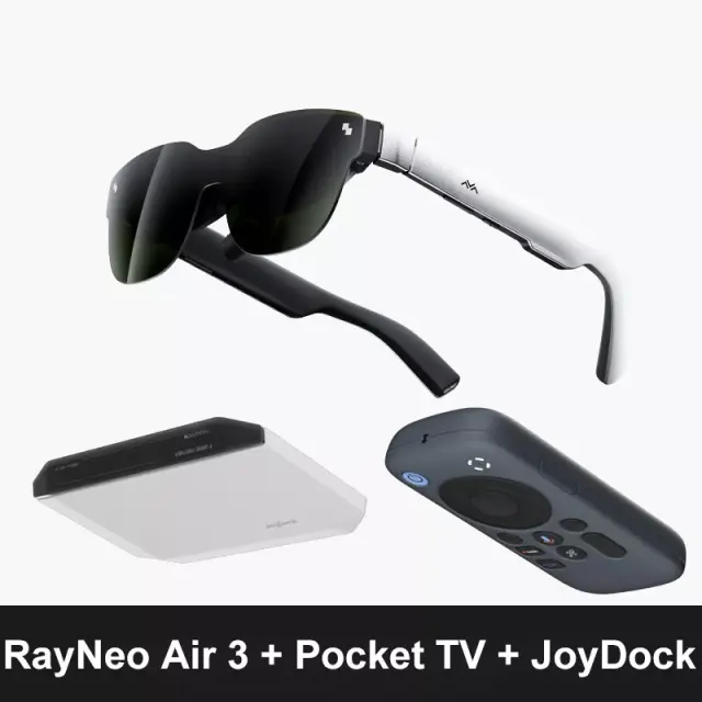 New RayNeo Air 3 Air3 Smart AR Glasses 100" 120Hz Pocket TV JoyDock XR Glasses