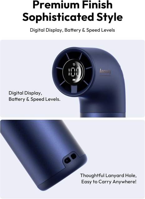 New Aecooly Portable Handheld Fan Powerful Turbo Mini Fan 19000 RPM High Speed