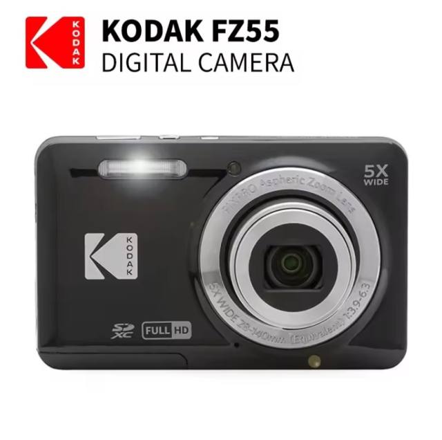 NEW KODAK PIXPRO FZ55-RD 16MP Digital Camera 5X Optical Zoom 28mm Wide Angle 1080P Full HD Video 2.7" LCD Vlogging Camera