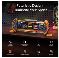 NEW Divoom Times Gate Gaming Room Setup Digital Clock