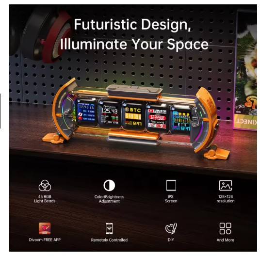 NEW Divoom Times Gate Gaming Room Setup Digital Clock