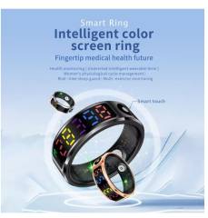 NEW R12 Smart Ring with Charging case Display Screen