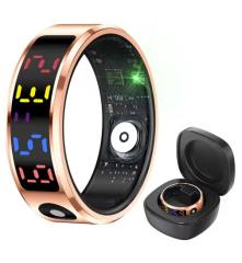 NEW R12 Smart Ring with Charging case Display Screen