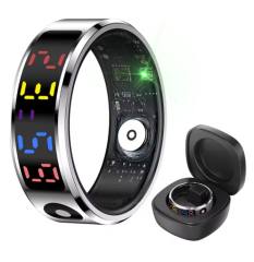 NEW R12 Smart Ring with Charging case Display Screen