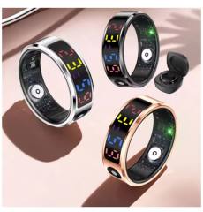 NEW R12 Smart Ring with Charging case Display Screen