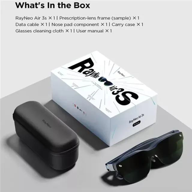 2025 New RayNeo Air 3S Smart AR Glasses XR Glasses 201" 120Hz Full HD HueView Screen