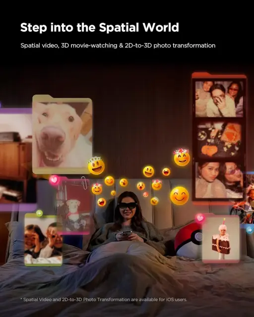 2025 New RayNeo Air 3S Smart AR Glasses XR Glasses 201" 120Hz Full HD HueView Screen