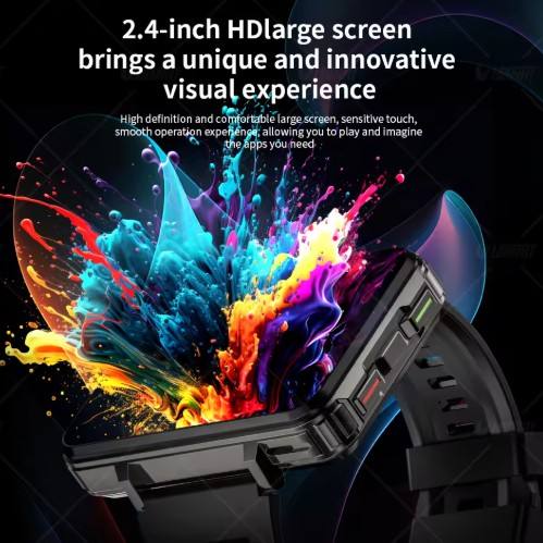 New LOKMAT APPLLP 5 MAX Android Watch Phone Square Big Screen Wifi 4G Calls Smartwatches Dual Camera with Flashlight Gaming Watch