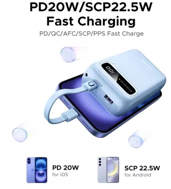 NEW UGREEN 20000mAh Dual Type C Cable Power Bank Fast Charge Portable PowerBank