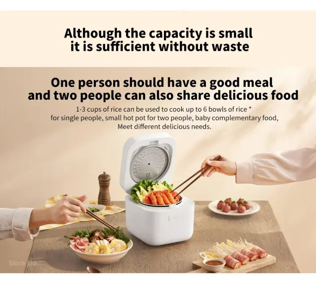 2025 NEW Xiaomi Mini Electric Rice Cooker 2 Wifi 1.5L Intelligent Automatic Household Kitchen Cooker 1-2 People Small Electric Rice Cookers