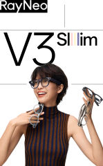 2025 New RayNeo V3 Slim AI Photography Smart Glasses Wireless Bluetooth Audio Glasses Wireless Headphones Voice Control Frames