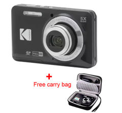 NEW KODAK PIXPRO FZ55 16MP Digital Camera 5X Optical Zoom 28mm Wide Angle 1080P Full HD Video 2.7" LCD Vlogging Camera