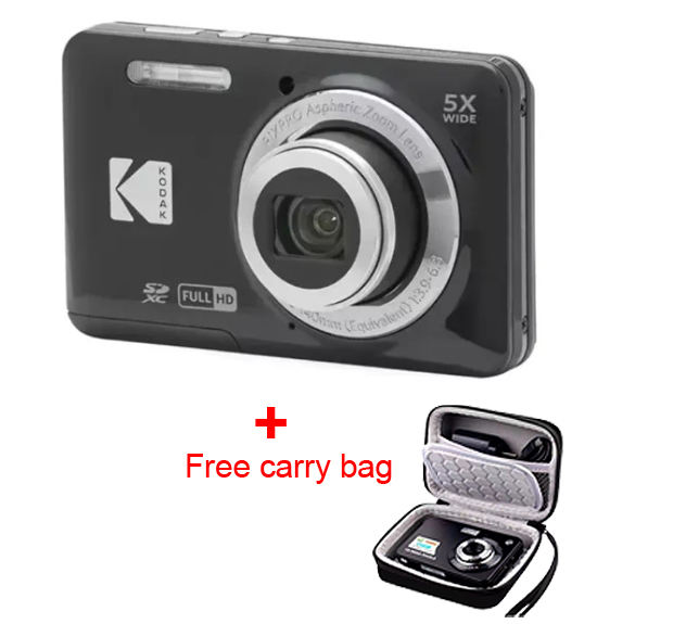 NEW KODAK PIXPRO FZ55 16MP Digital Camera 5X Optical Zoom 28mm Wide Angle 1080P Full HD Video 2.7" LCD Vlogging Camera