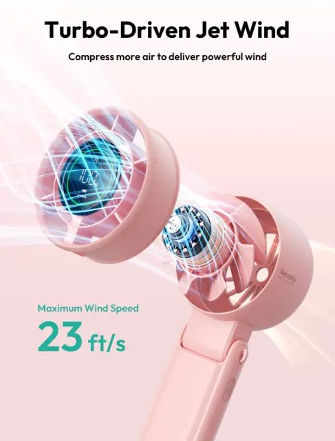 AECOOLY Portable Handheld Fan Halo 02 5000mAH