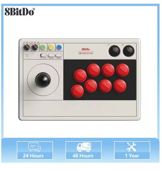 8BitDo Arcade Stick Support For Nintendo Switch/Windows7/8/9/10/11/PC/Steam Arcade Bluetooth 2.4G USB Controller