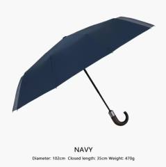 PARACHASE Automatic Folding Umbrella Men Women 10K Strong Windproof Rain Umbrellas Anti UV Sun Protection Wooden Handle