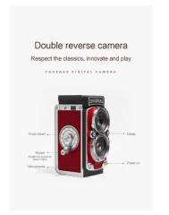 NEW Retro CCD Dual Reflex Camera Digital Camera 1.54inch Screen 1080p Video For Photo Non-professional Camera Kids Birthday Gift